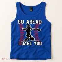 Baseball Catcher Go Ahead I Dare You Gift Tank Top thumb 2