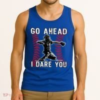 Baseball Catcher Go Ahead I Dare You Gift Tank Top thumb 3