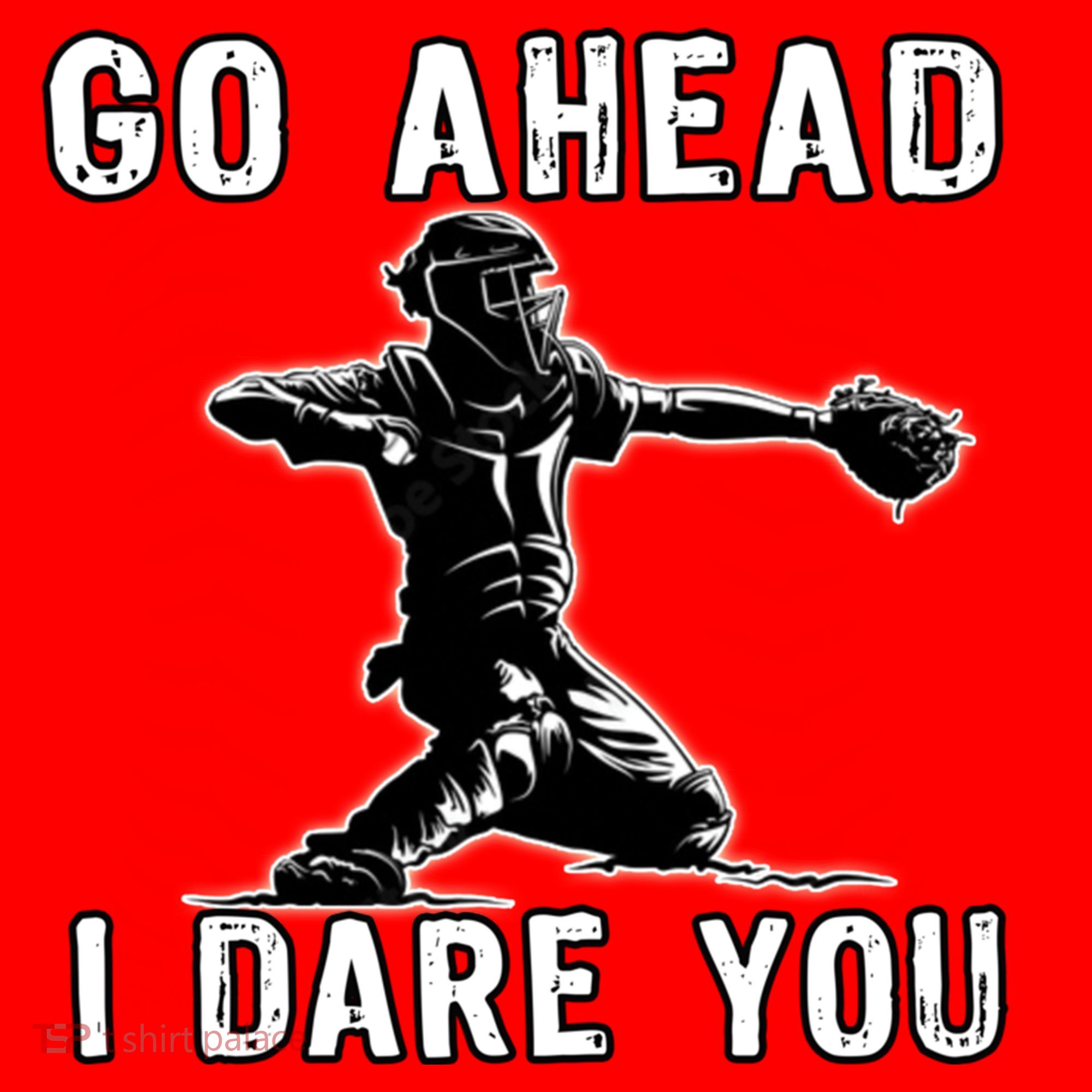 Baseball Catcher Go Ahead I Dare You Gift Santa Hat