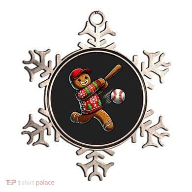 Baseball Christmas Gingerbread Man Baseball Ugly Christmas Ornament