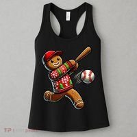 Baseball Christmas Gingerbread Man Baseball Ugly Christmas Women's Tank Top thumb 3
