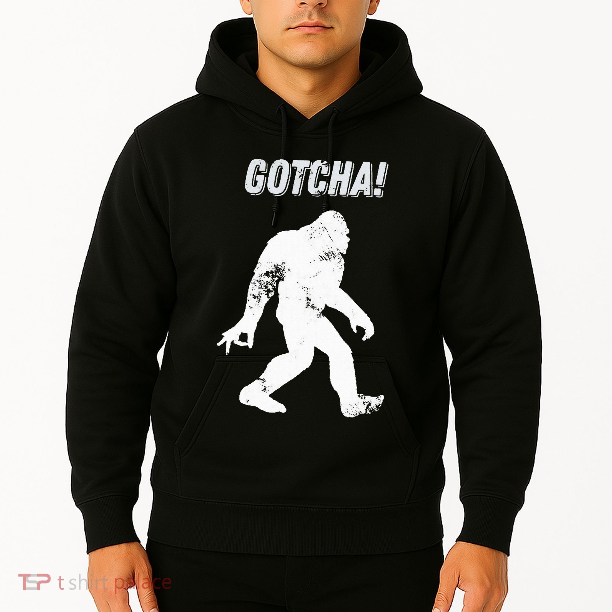 Bigfoot Circle Game Gotcha Meme Ok Hand Hoodie