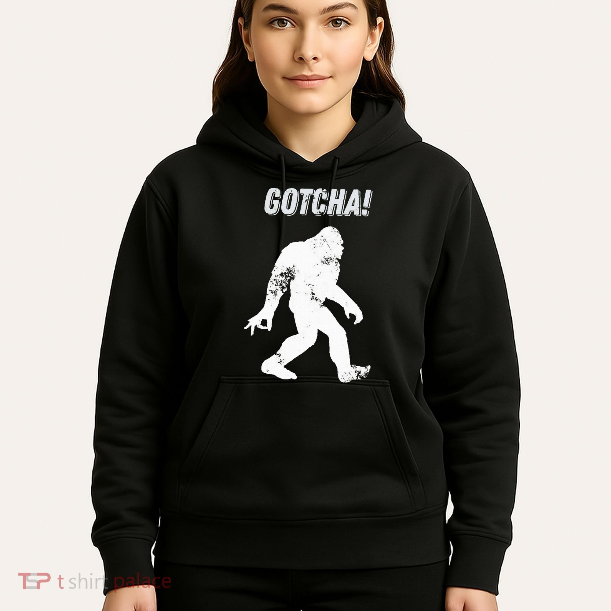Bigfoot Circle Game Gotcha Meme Ok Hand Hoodie