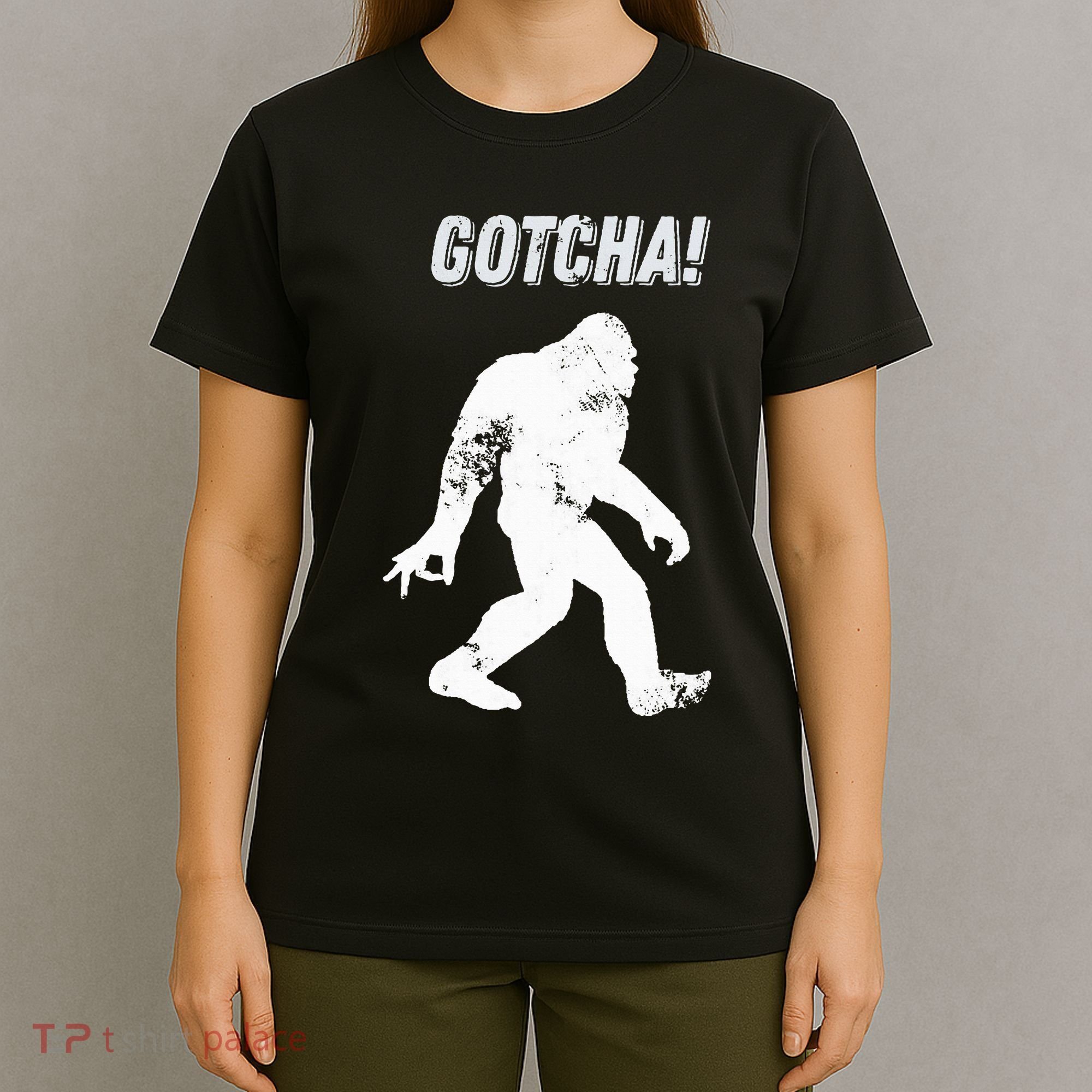 Bigfoot Circle Game Gotcha Meme Ok Hand T-Shirt