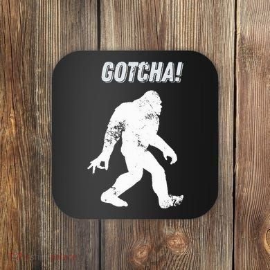 Bigfoot Circle Game Gotcha Meme Ok Hand Coaster