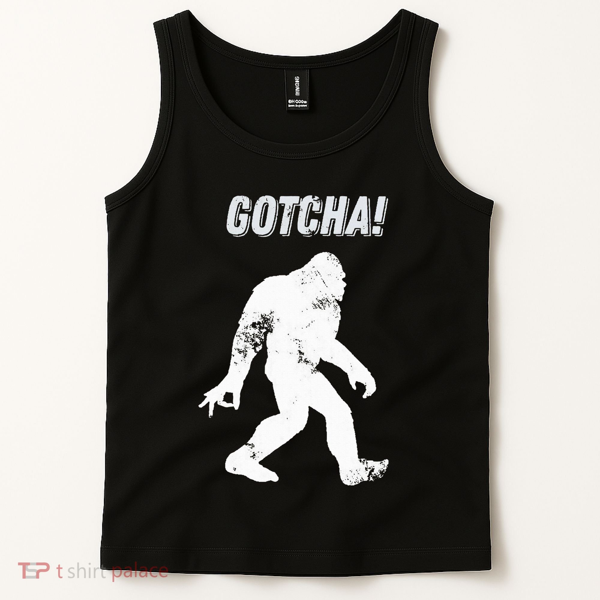 Bigfoot Circle Game Gotcha Meme Ok Hand Tank Top