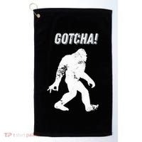 Bigfoot Circle Game Gotcha Meme Ok Hand Golf Towel thumb 0