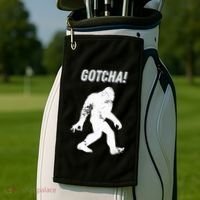 Bigfoot Circle Game Gotcha Meme Ok Hand Golf Towel thumb 2