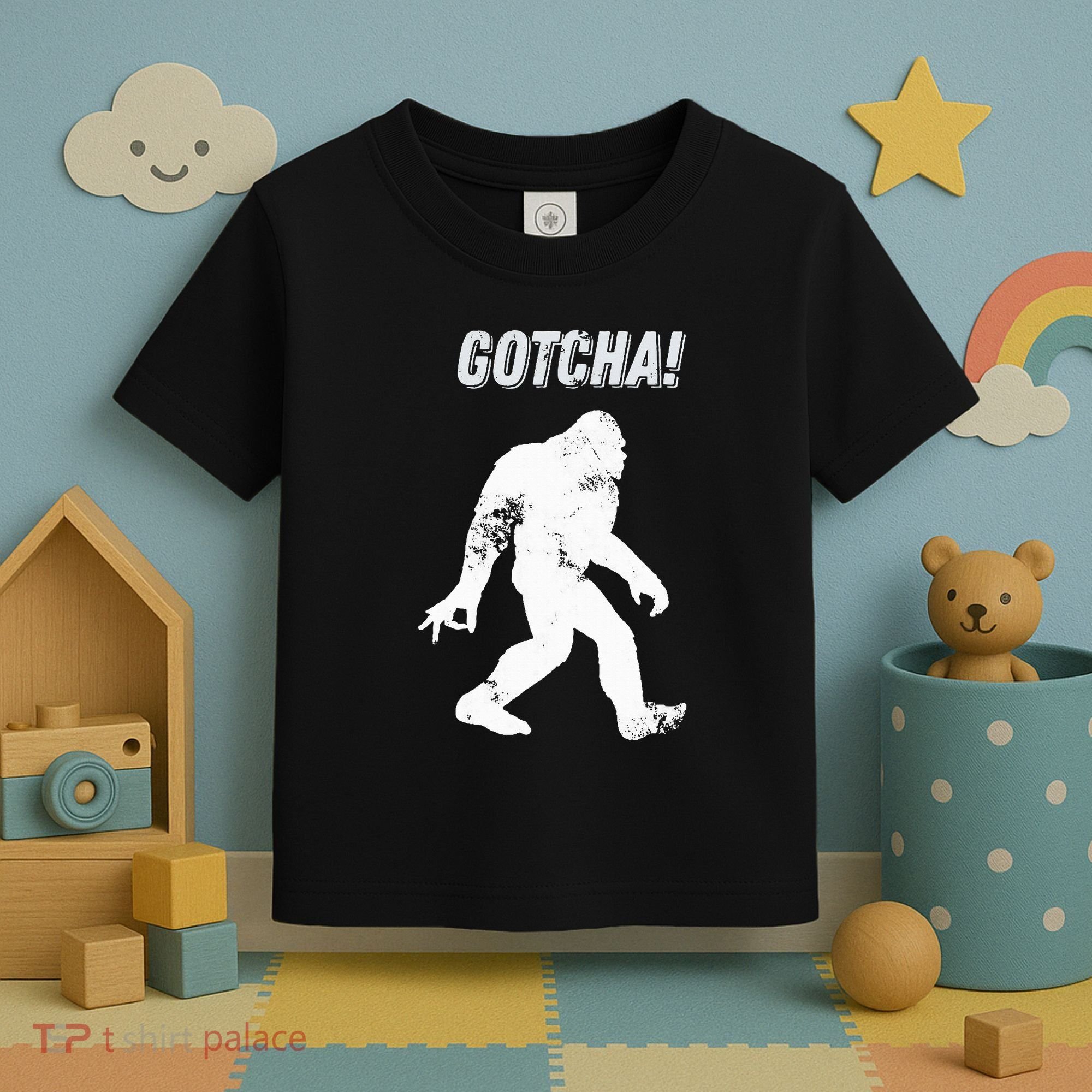 Bigfoot Circle Game Gotcha Meme Ok Hand Toddler T-Shirt