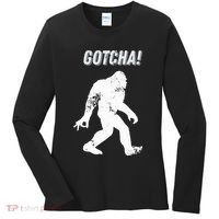 Bigfoot Circle Game Gotcha Meme Ok Hand Women's Long Sleeve Shirt thumb 0