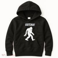 Bigfoot Circle Game Gotcha Meme Ok Hand Kids Hoodie thumb 0