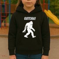 Bigfoot Circle Game Gotcha Meme Ok Hand Kids Hoodie thumb 3