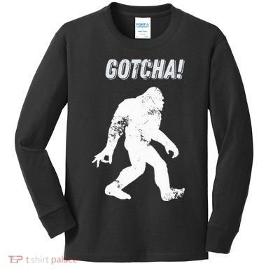 Bigfoot Circle Game Gotcha Meme Ok Hand Kids Long Sleeve Shirt