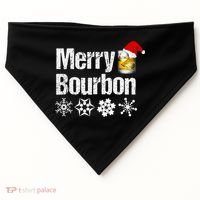 Bourbon Christmas Gift Merry Bourbon USA-Made Doggie Bandana thumb 0