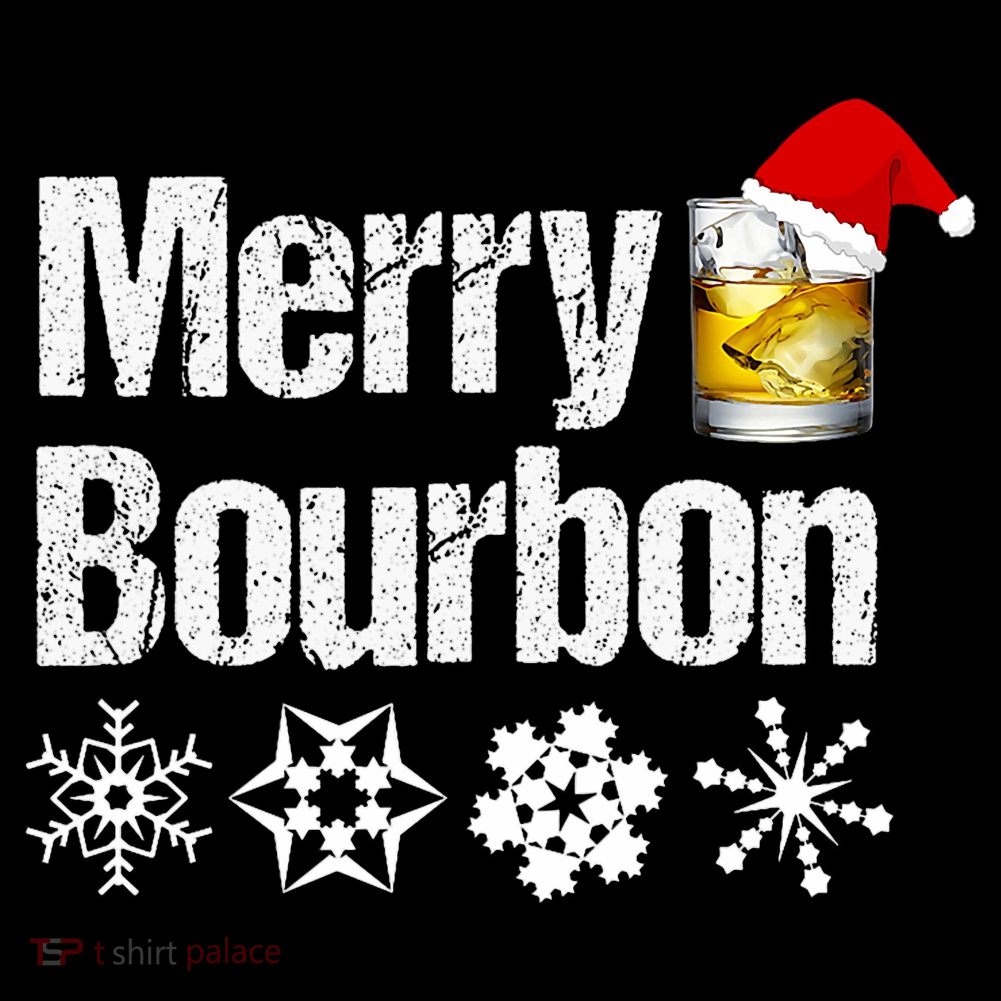 Bourbon Christmas Gift Merry Bourbon Mousepad