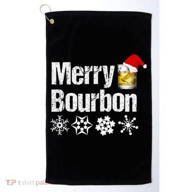 Bourbon Christmas Gift Merry Bourbon Golf Towel