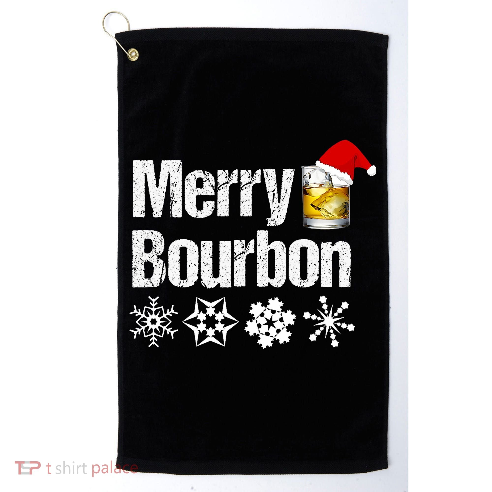 Bourbon Christmas Gift Merry Bourbon Golf Towel