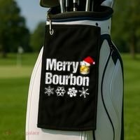 Bourbon Christmas Gift Merry Bourbon Golf Towel thumb 2