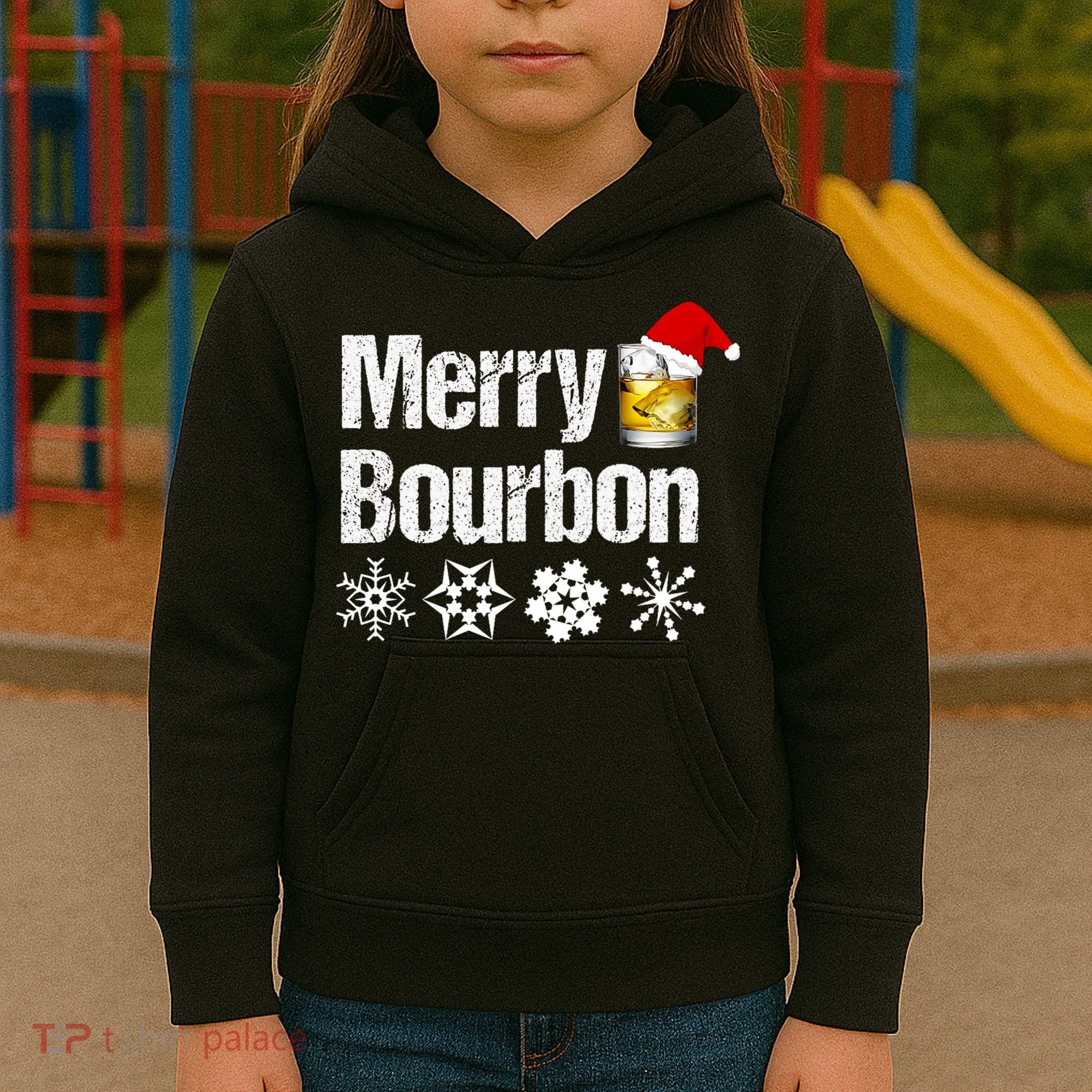 Bourbon Christmas Gift Merry Bourbon Kids Hoodie