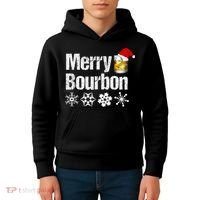 Bourbon Christmas Gift Merry Bourbon Kids Hoodie thumb 4