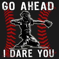 Baseball Catcher Go Ahead I Dare You Ornament thumb 1