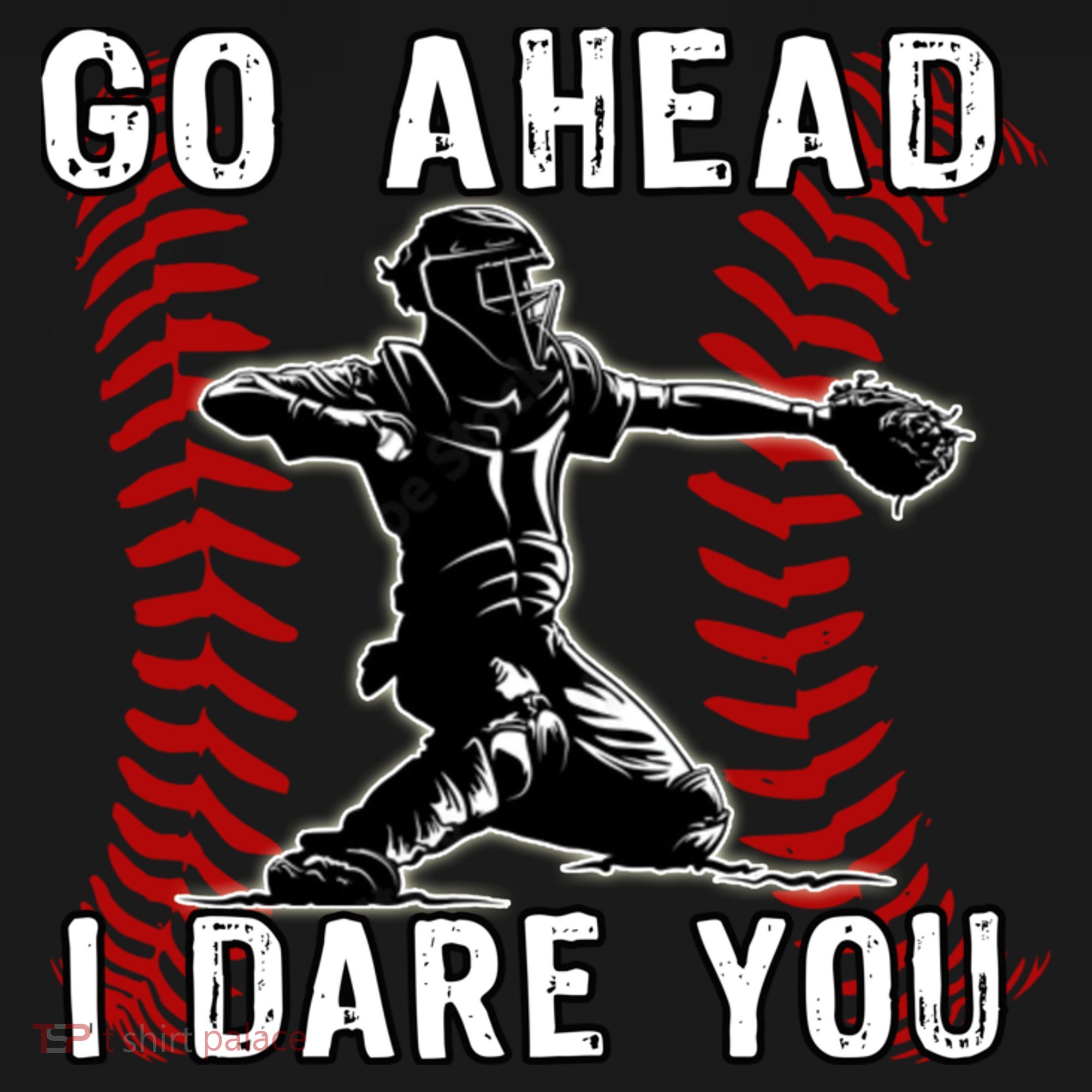 Baseball Catcher Go Ahead I Dare You Ornament