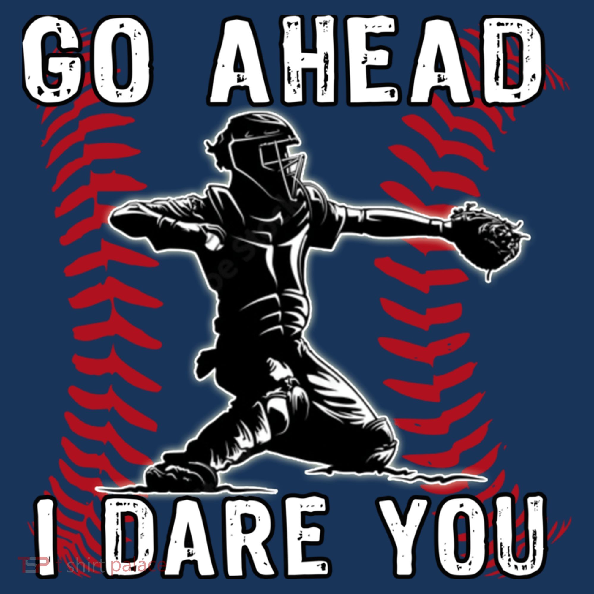 Baseball Catcher Go Ahead I Dare You Apron