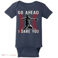 Baseball Catcher Go Ahead I Dare You Baby Bodysuit thumb 0