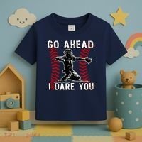 Baseball Catcher Go Ahead I Dare You Toddler T-Shirt thumb 3