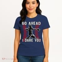 Baseball Catcher Go Ahead I Dare You Women's T-Shirt thumb 4