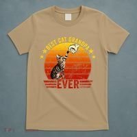 Best Cat Grandpa Ever Funny Fist Bump Gesture Vintage Style T-Shirt thumb 5
