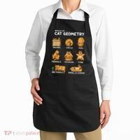 Basic Cat Geometry Cute Cat Cat Lover Cat Owner Math School Apron thumb 2