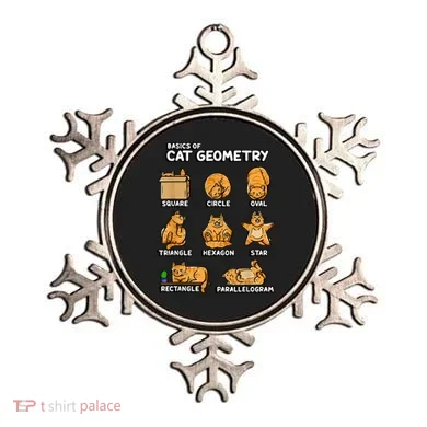 Basic Cat Geometry Cute Cat Cat Lover Cat Owner Math School Ornament