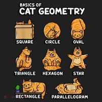 Basic Cat Geometry Cute Cat Cat Lover Cat Owner Math School Hat thumb 2