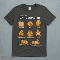 Basic Cat Geometry Cute Cat Cat Lover Cat Owner Math School T-Shirt thumb 5
