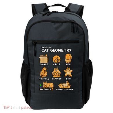 Basic Cat Geometry Cute Cat Cat Lover Cat Owner Math School Backpack