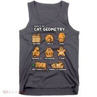Basic Cat Geometry Cute Cat Cat Lover Cat Owner Math School Tank Top thumb 0