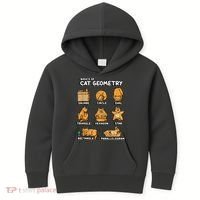 Basic Cat Geometry Cute Cat Cat Lover Cat Owner Math School Kids Hoodie thumb 0