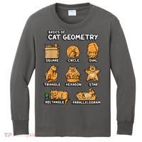 Basic Cat Geometry Cute Cat Cat Lover Cat Owner Math School Kids Long Sleeve Shirt thumb 0