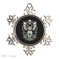Black Cat Goth Kitten Halloween Skulls Rose Mom Dad Ornament thumb 0
