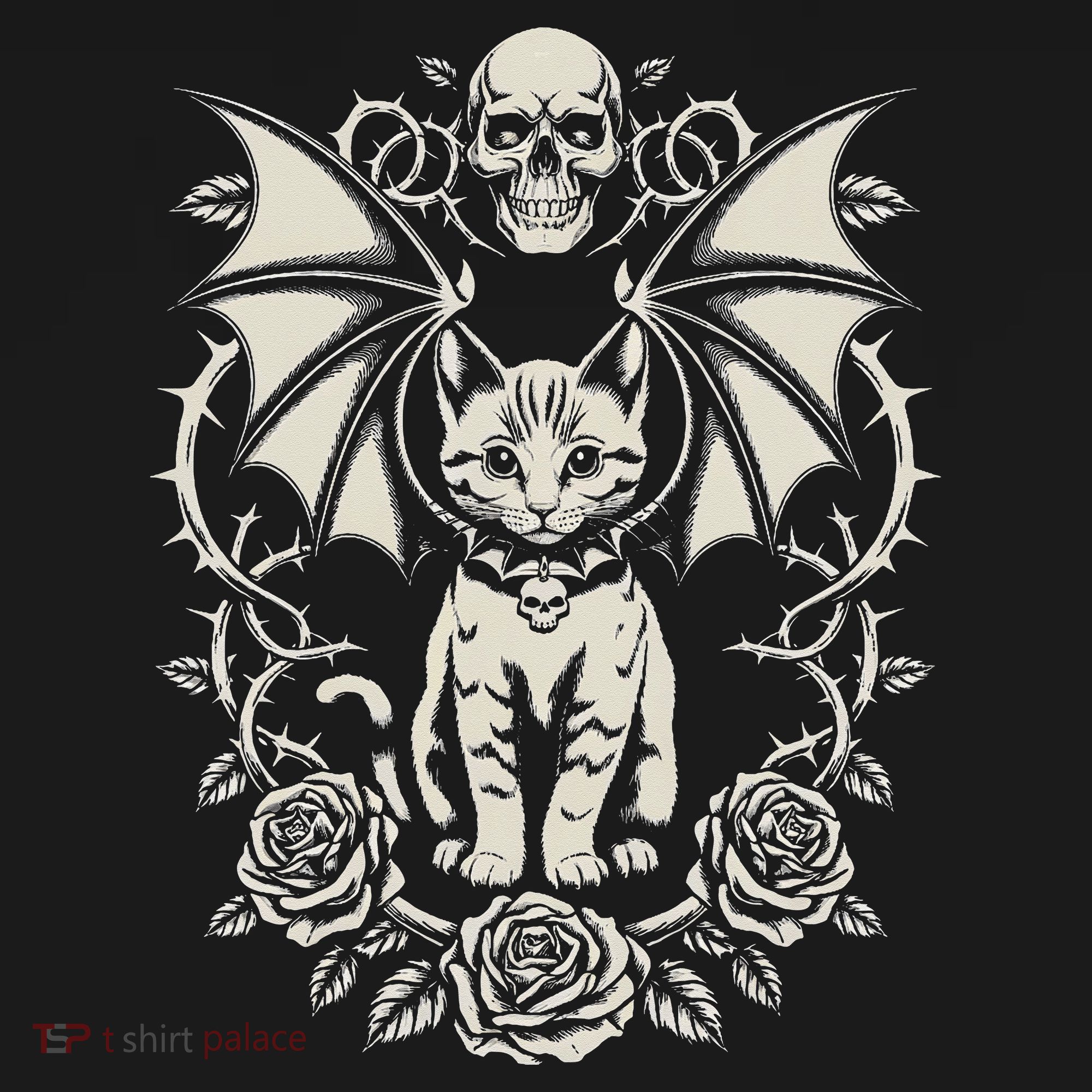 Black Cat Goth Kitten Halloween Skulls Rose Mom Dad Visor