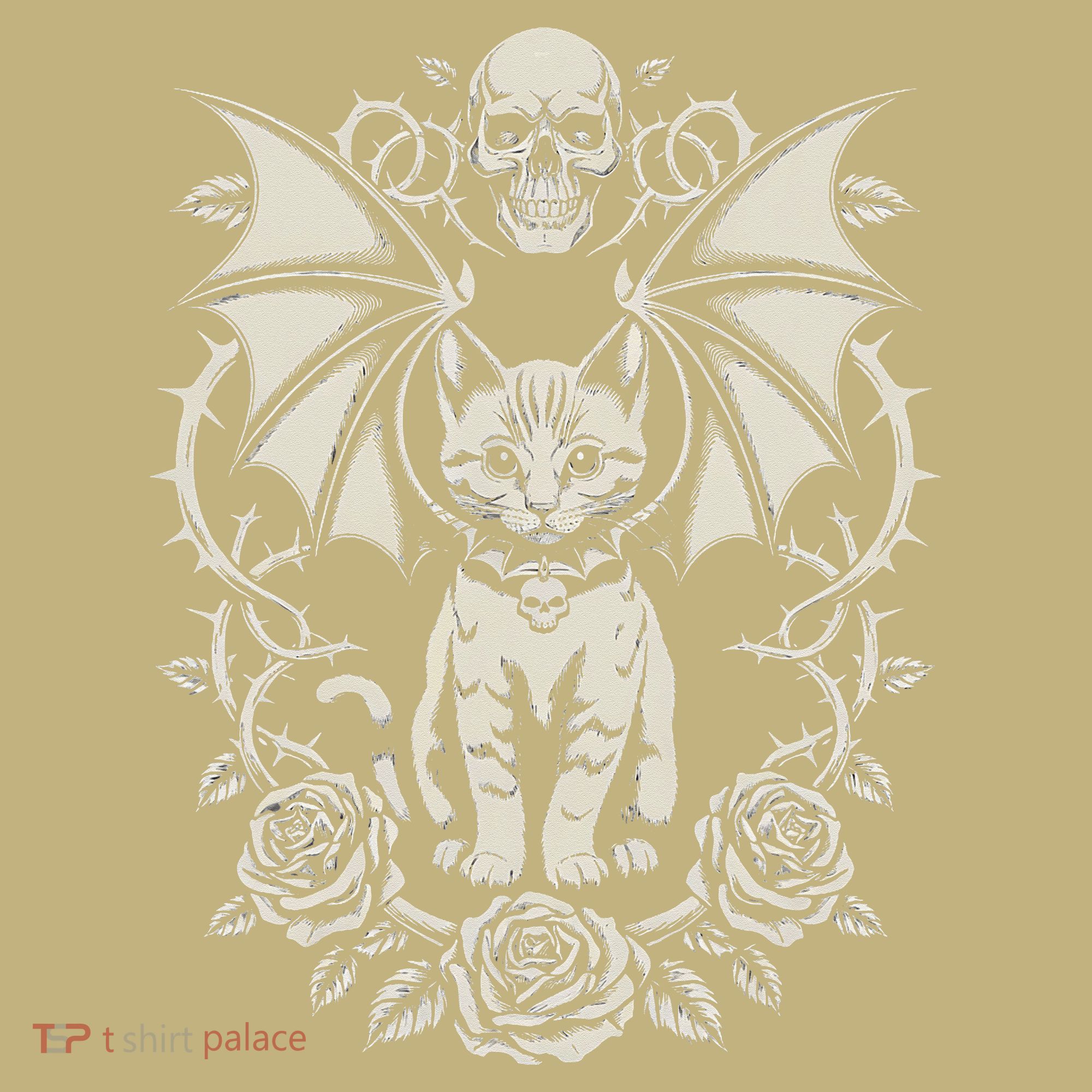 Black Cat Goth Kitten Halloween Skulls Rose Mom Dad Hoodie