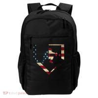 Baseball Catcher Gear Gift American Flag Baseballin Gift Backpack thumb 0