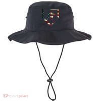 Baseball Catcher Gear Gift American Flag Baseballin Gift Bucket Hat thumb 0