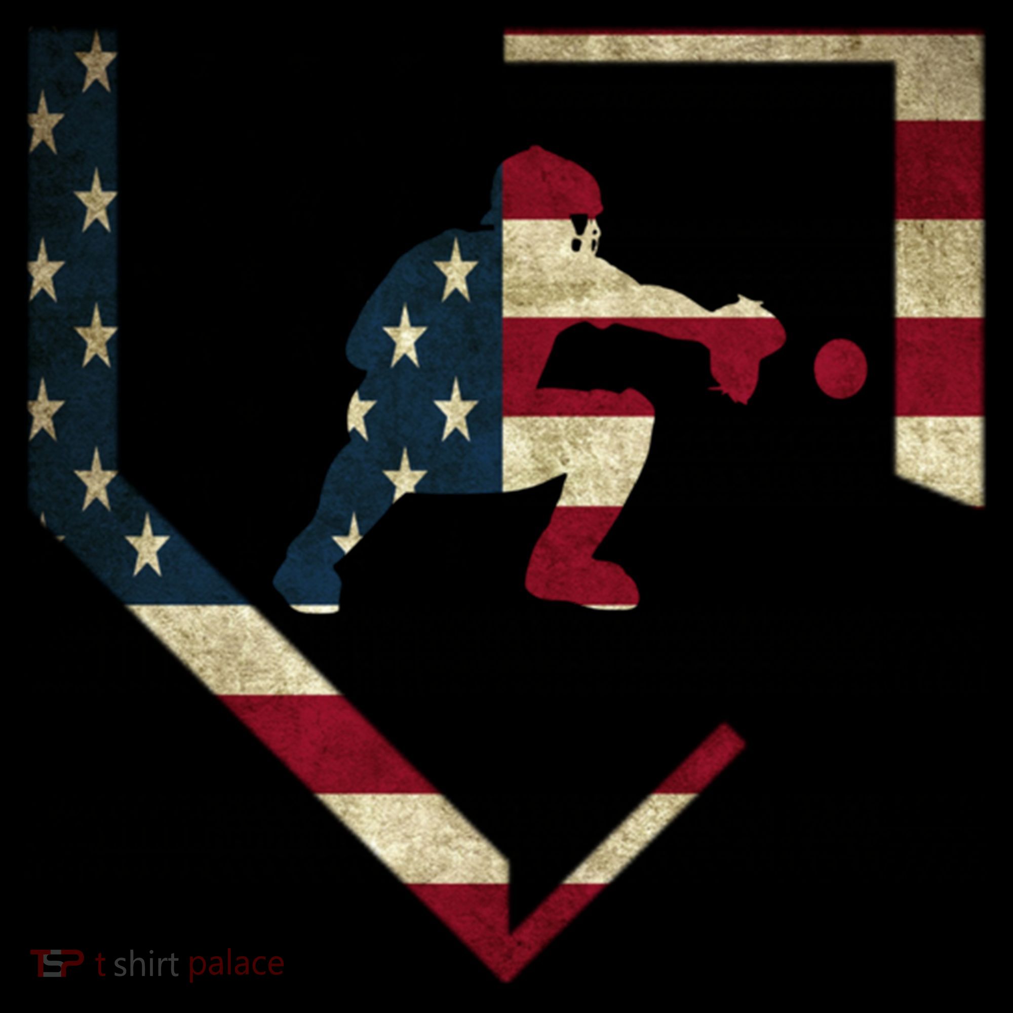 Baseball Catcher Gear Gift American Flag Baseballin Gift Women's Hoodie