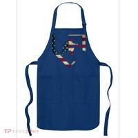 Baseball Catcher Gear Gift American Flag Baseballin Gift Apron thumb 0