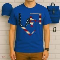 Baseball Catcher Gear Gift American Flag Baseballin Gift T-Shirt thumb 6