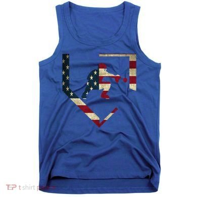 Baseball Catcher Gear Gift American Flag Baseballin Gift Tank Top