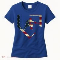 Baseball Catcher Gear Gift American Flag Baseballin Gift Women's T-Shirt thumb 0