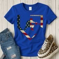 Baseball Catcher Gear Gift American Flag Baseballin Gift Women's T-Shirt thumb 3